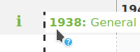 A mouse pointer over an information symbol showing it expanded.